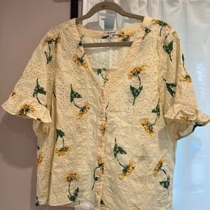 MADEWELL Eyelet floral blouse